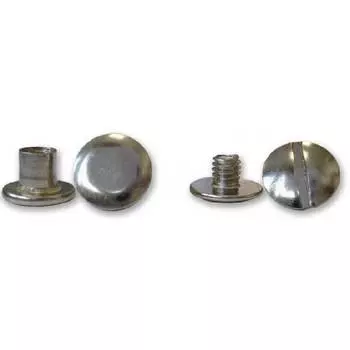 Болты металлические высота ножки 5 мм, серебро, 100 шт.