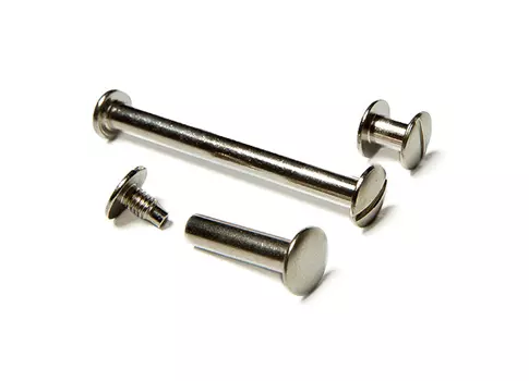 Болты металлические высота ножки 9 мм, серебро, 100 шт.