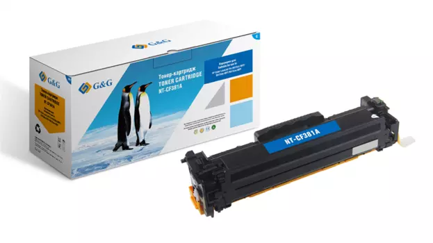 Cartridge G&G 312A для HP СLJ M476, с чипом (2 700стр.), голубой (аналог CF381A)