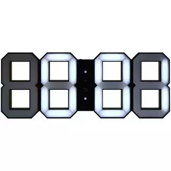 Часы настенные White &amp; White Clock, черные