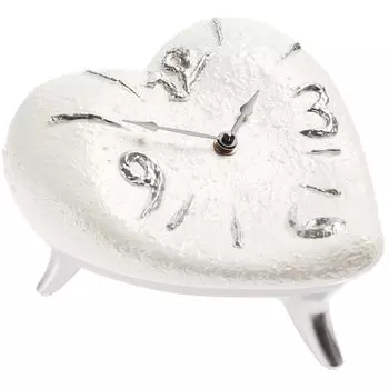 Часы «Сердце», бело-серебристые