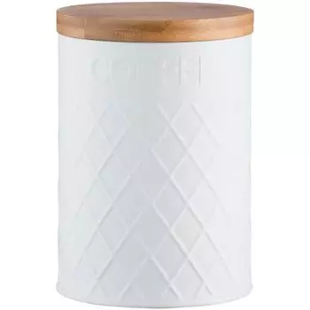 Емкость для хранения кофе Embossed, белая