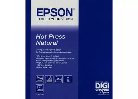 Epson Art Paper Hot Press Natural A3+, 330 г/м2, 25 листов (C13S042320)