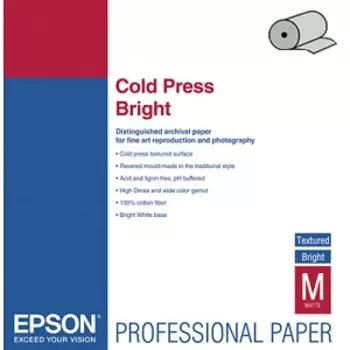 Epson Fine Art Paper Cold Press Bright 60 305 г/м2, 1.524x15 м, 76 мм (C13S042316)
