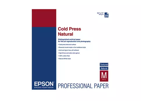 Epson Fine Art Paper Cold Press Natural, A3+, 340 г/м2, 25 листов (C13S042300)