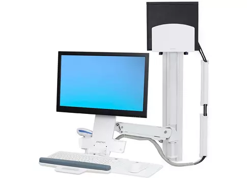 Крепление_«Рука» StyleView с рабочей поверхностью и средним держателем CPU (45-271-216), белое