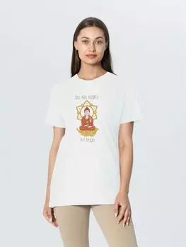 Футболка «Будда», белая, размер S