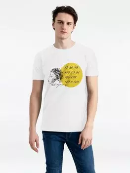 Футболка «Цифровые стихи. Пушкин», белая, размер M