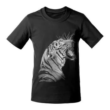 Футболка детская Like a Tiger, черная, размер 12 лет