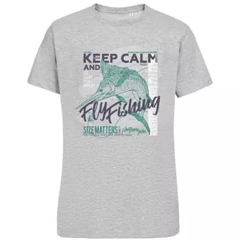 Футболка Fishing, серый меланж, размер XXL