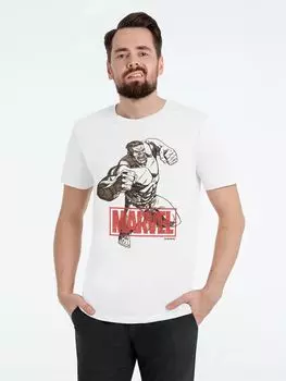 Футболка Hulk Sketch, белая, размер S