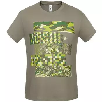 Футболка «Искусство камуфляжа», серая (стальная), размер L