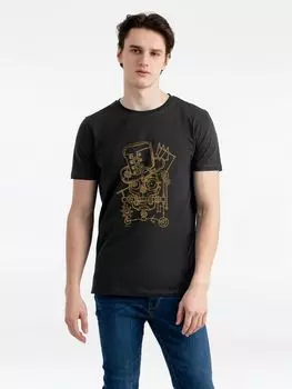 Футболка John Steampunk, черная, размер XL