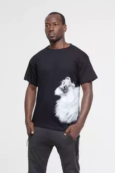 Футболка Like A Lion, черная, размер M