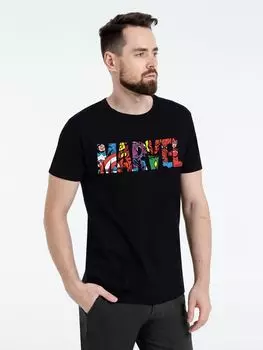 Футболка Marvel Avengers, черная, размер XS