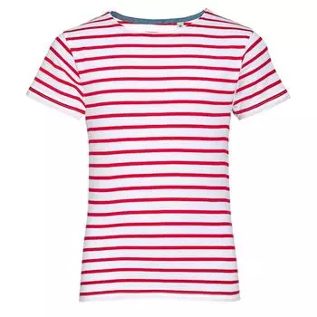 Футболка MILES KIDS белая с красным, размер 08Y