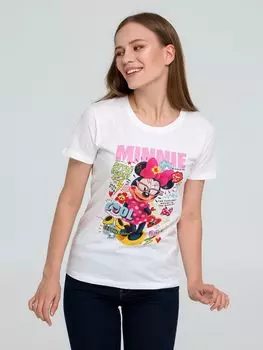 Футболка Minnie Covergirl, белая, размер S