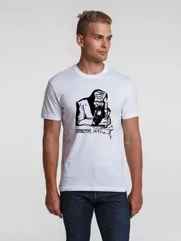 Футболка мужская «Приступ лени», белая, размер S