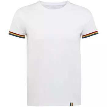 Футболка мужская Rainbow Men, белая с многоцветным, размер XXL