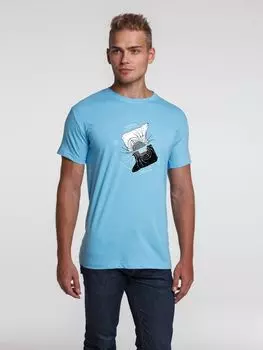 Футболка «Полярные медведи», голубая, размер S