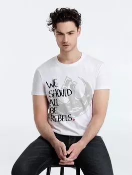 Футболка Rebels, белая, размер XXL