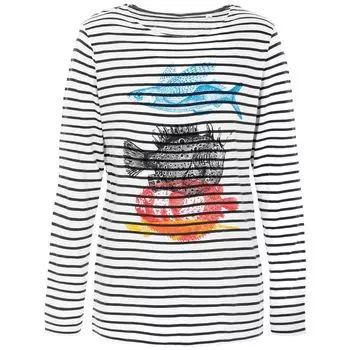 Футболка с длинным рукавом «Морские обитатели», женская, размер XL