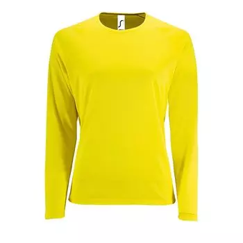 Футболка с длинным рукавом Sporty LSL Women желтый неон, размер S