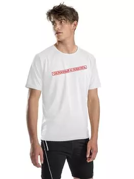 Футболка «Склонный к побегать», белая, размер S