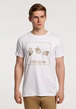 Футболка «Совпадение», белая, размер XL