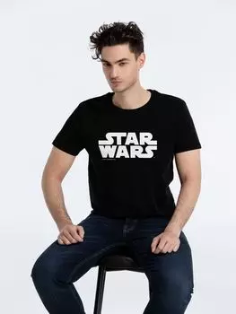 Футболка Star Wars Glow со светящимся принтом, черная, размер XL