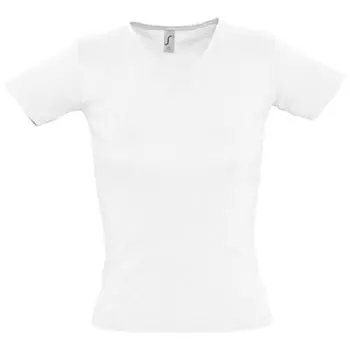 Футболка женская LADY 220 с V-обр. вырезом, белая, размер L