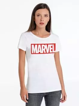 Футболка женская Marvel, белая, размер S