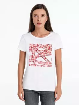 Футболка женская Marvel Tape, белая, размер S