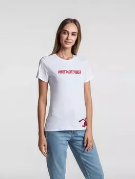 Футболка женская «Ногиотушей», белая, размер S