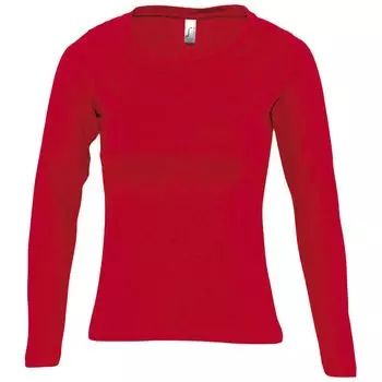 Футболка женская с длинным рукавом MAJESTIC 150 красная, размер XL