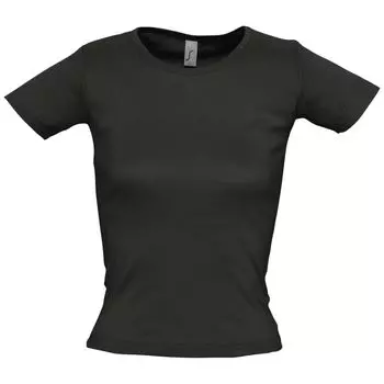 Футболка женская с круглым вырезом LADY 220 черная, размер XL