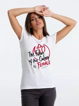 Футболка женская The Future Of The Galaxy, белая, размер L