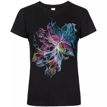 Футболка женская Vibrance, черная, ver.2, размер S