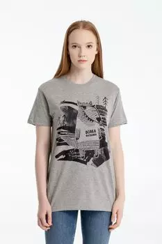 Футболка женская «Волка футболка», серый меланж, размер XL