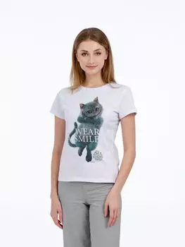Футболка женская Wear A Smile, белая, размер M