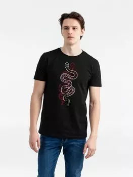 Футболка «Змий», черная, размер XXL