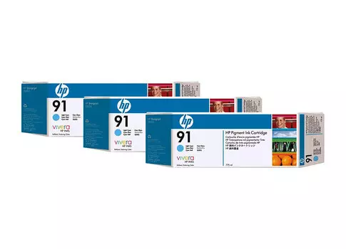HP DesignJet 91 Light Cyan 3x775 мл (C9486A)