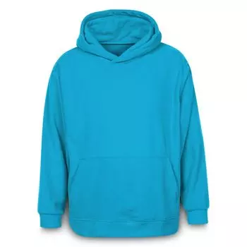 Худи флисовое унисекс Manakin, бирюзовое, размер XL/XXL