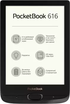 Электронная книга PocketBook 616, черная