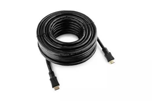 Кабель HDMI-15M, v2.0, 19M/19M, 15 м, серия Light, черный, позол, экран, пакет