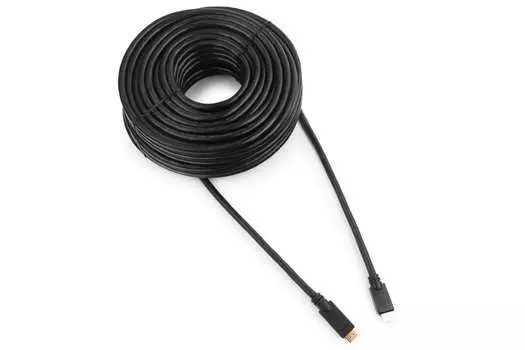 Кабель HDMI-30M, v1.4, 19M/19M, 30м, черный, поз.раз-мы, экран, пакет
