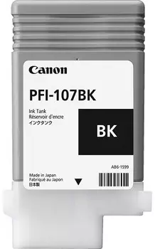 Картридж Canon Black PFI-107 BK (черный), 90 мл