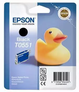 Картридж с черными чернилами Epson T0551 для RX520/R240 (C13T05514010)
