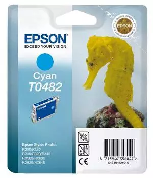 Картридж с голубыми чернилами Epson T0482 для R200, R300 (C13T04824010)