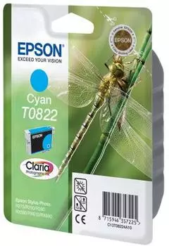 Картридж с голубыми чернилами Epson T0822 (C13T11224A10)